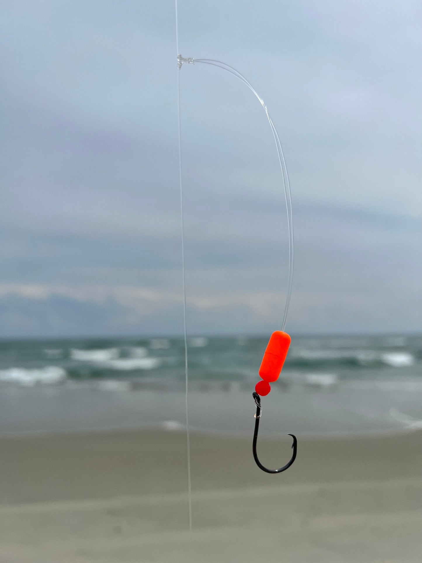 6 Pack 'Sand Flea' Pompano Surf Fishing Rigs - 25LB Mono