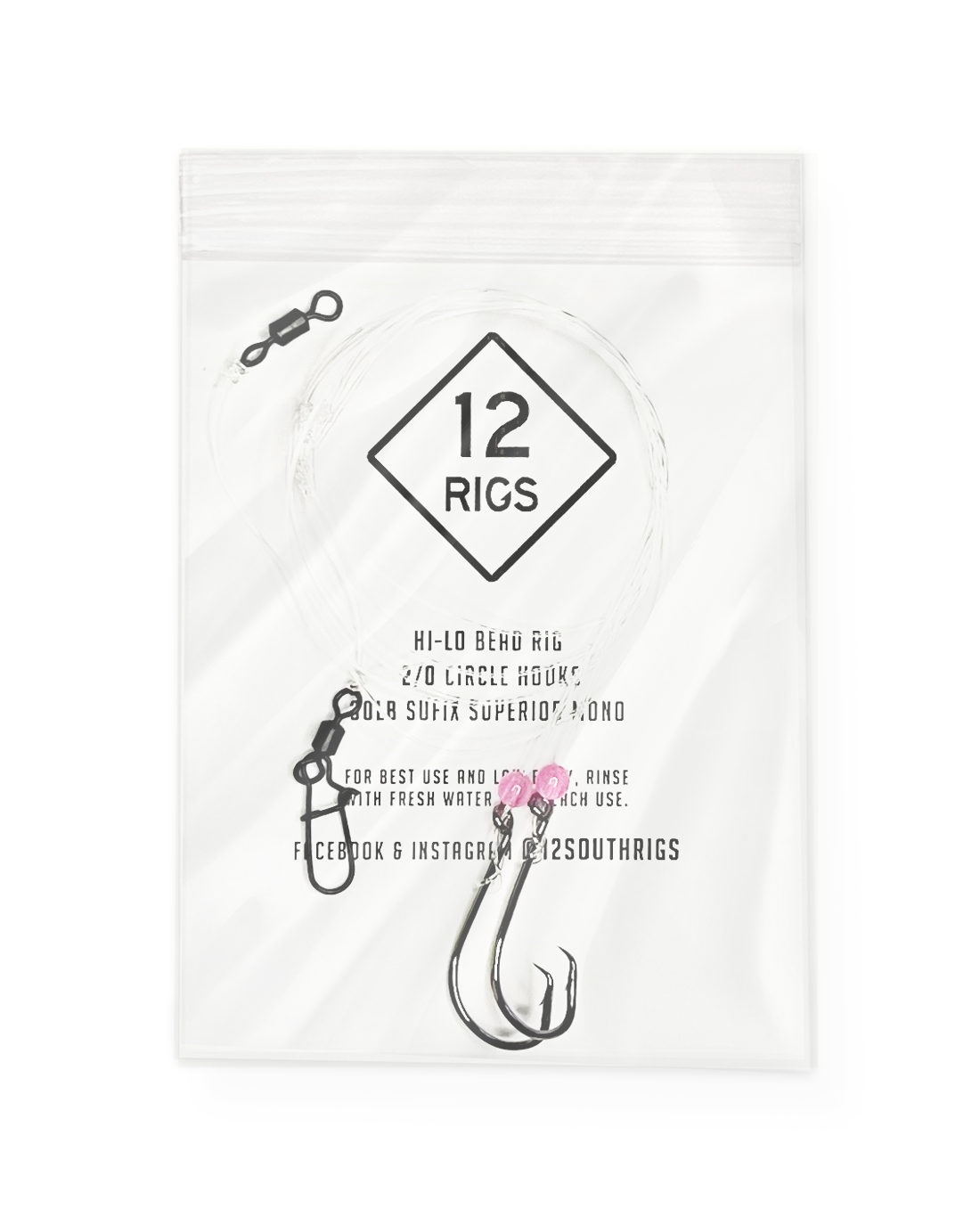 Pink Bee Rigs 'Pink' Bead Double Drop Surf Fishing Rigs โ 12SouthRigs