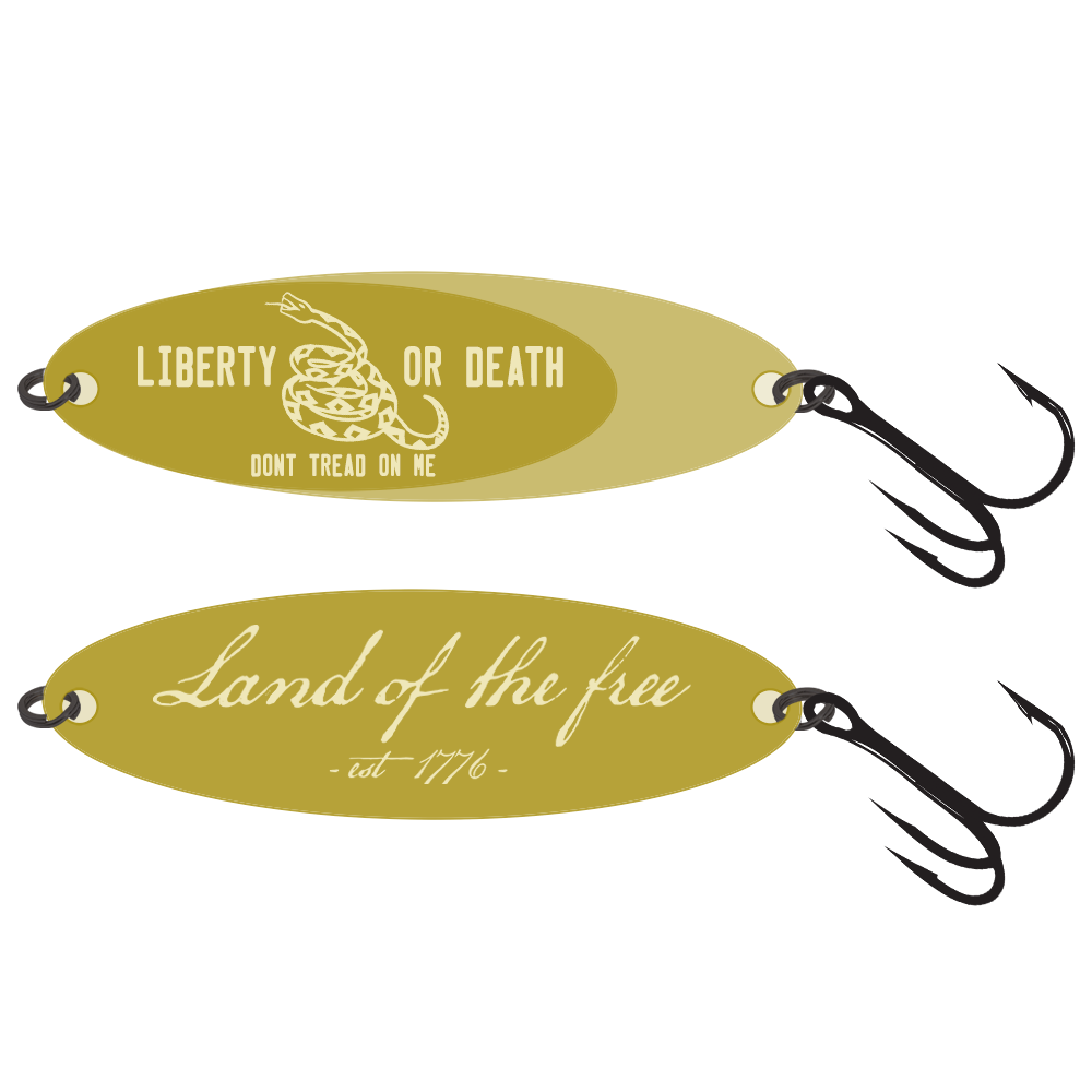 'Don't Tread On Me' Custom Engraved Fishing Lure Spoon