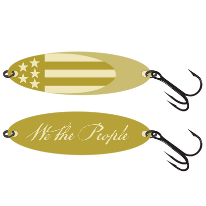 'We the People' USA Custom Engraved Fishing Lure Spoon