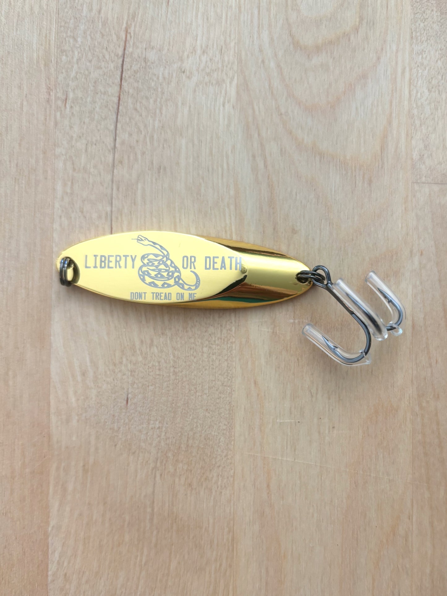 'Don't Tread On Me' Custom Engraved Fishing Lure Spoon