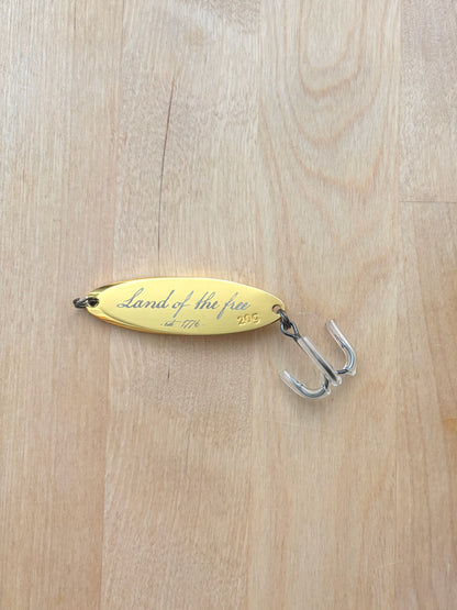 'Don't Tread On Me' Custom Engraved Fishing Lure Spoon