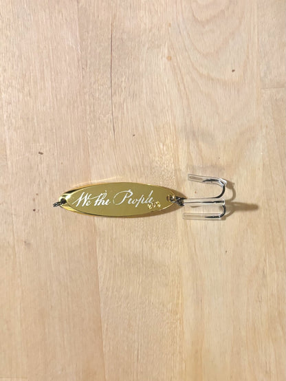 'We the People' USA Custom Engraved Fishing Lure Spoon