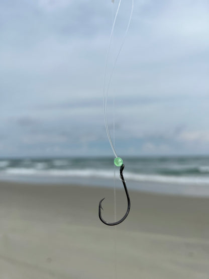 'Green Glow' Bead Double Drop Surf Fishing Rigs