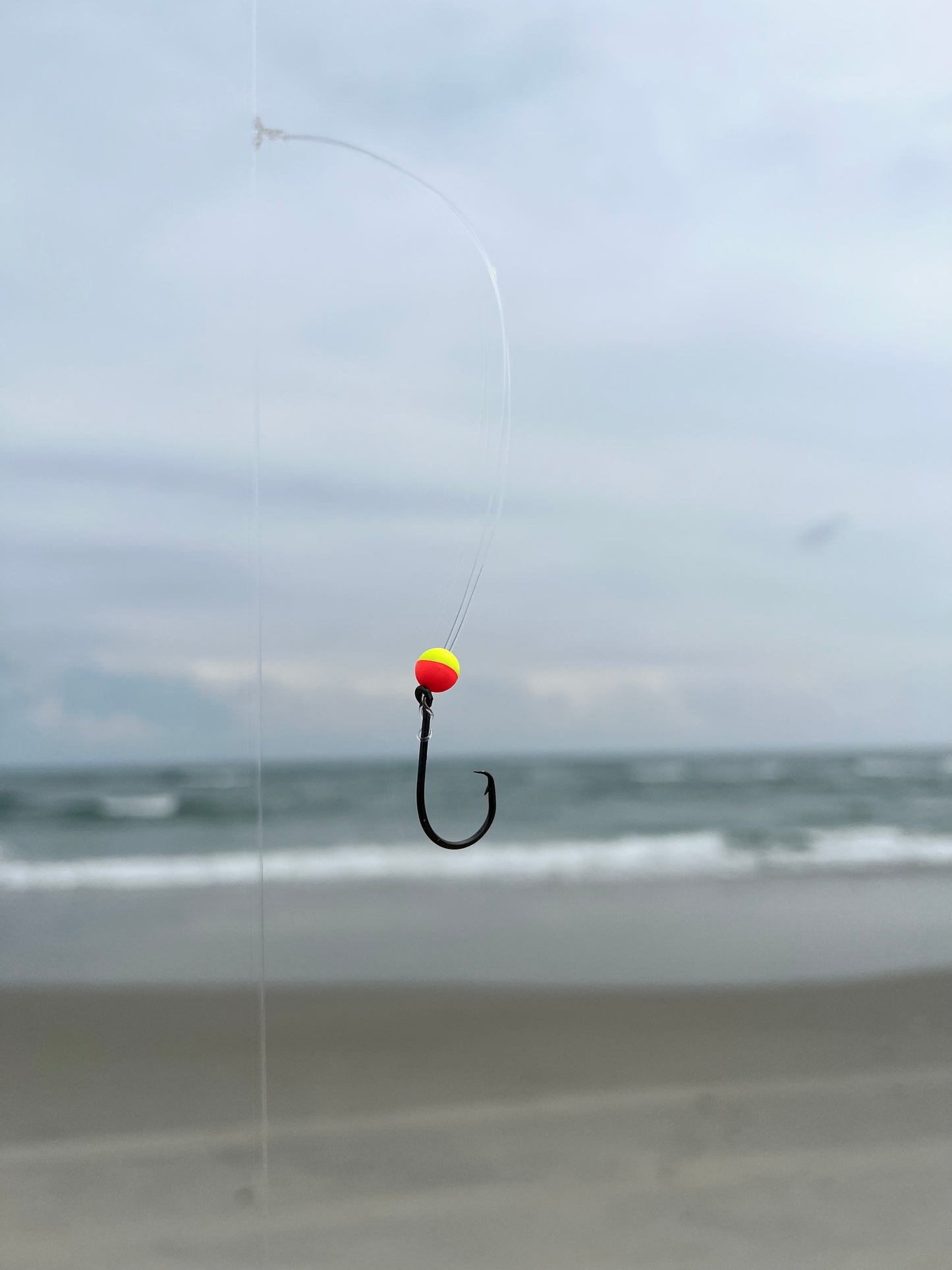 'Red/Chartreuse' Pompano Double Drop Surf Fishing Rigs