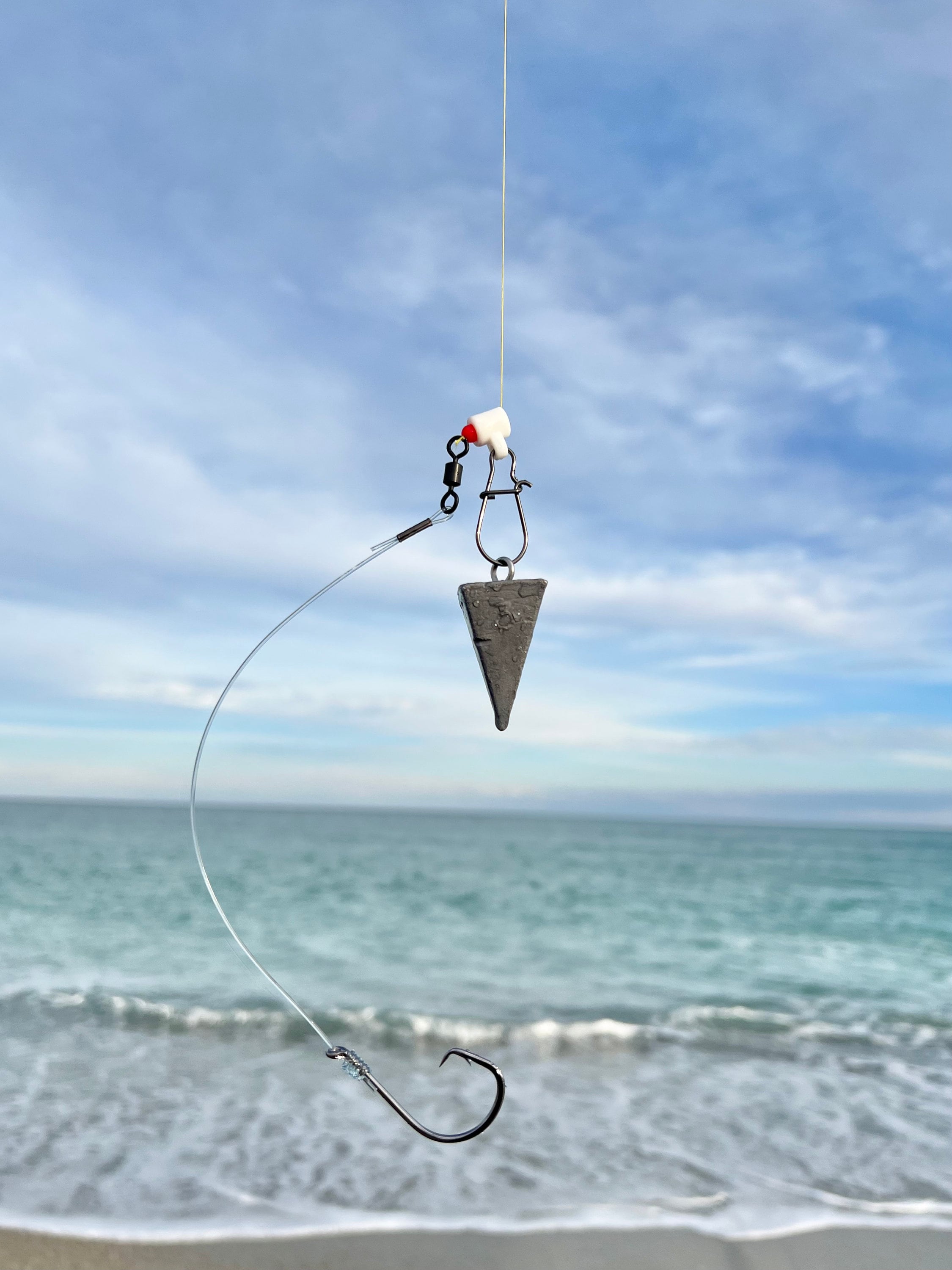 3 Pack 'Fish Finder' Red Drum Surf Fishing Rigs 100# Mono – 12SouthRigs