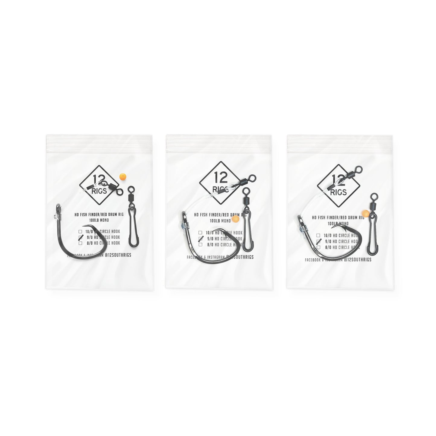 Red Drum Rig Pack '9/0 HD' Fish Finder Red Drum Surf Fishing